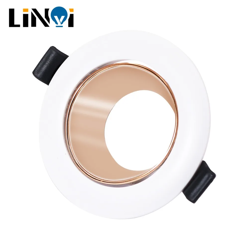 LED Downlight Frame Holder Adjustable Cut Hole 70mm Fitting Ceiling Lamp Recessed Spot GU5.3 GU10 MR16 Bulb Fixture Changeable