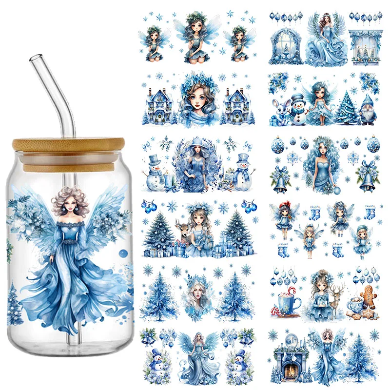 Customized 16oz Uv Dtf Transfer Sticker Diy Waterproof For 16OZ Wraps Glass Bottles High Temperature Resistance