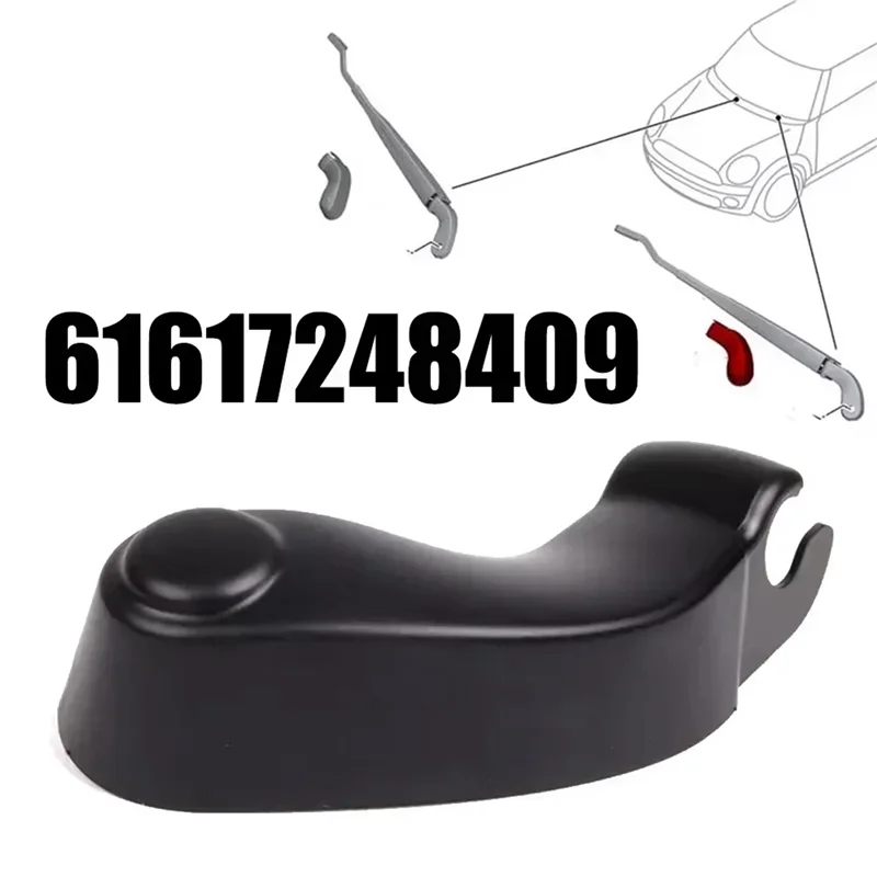 

2X New High Quality Car Front Windshield Wiper Arm Cover Nut Cover 61617248409 For BMW Mini Cooper R56 R57 R55 R50 R52