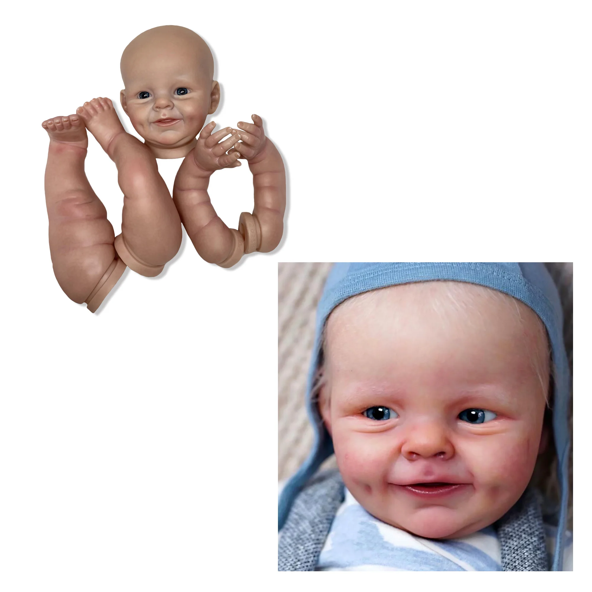 

22 Inch Painted Shaya Reborn Doll Kits Smile Baby Doll Parts Toy Acessórios Para Peças De Bebê Em Boneca Renascid