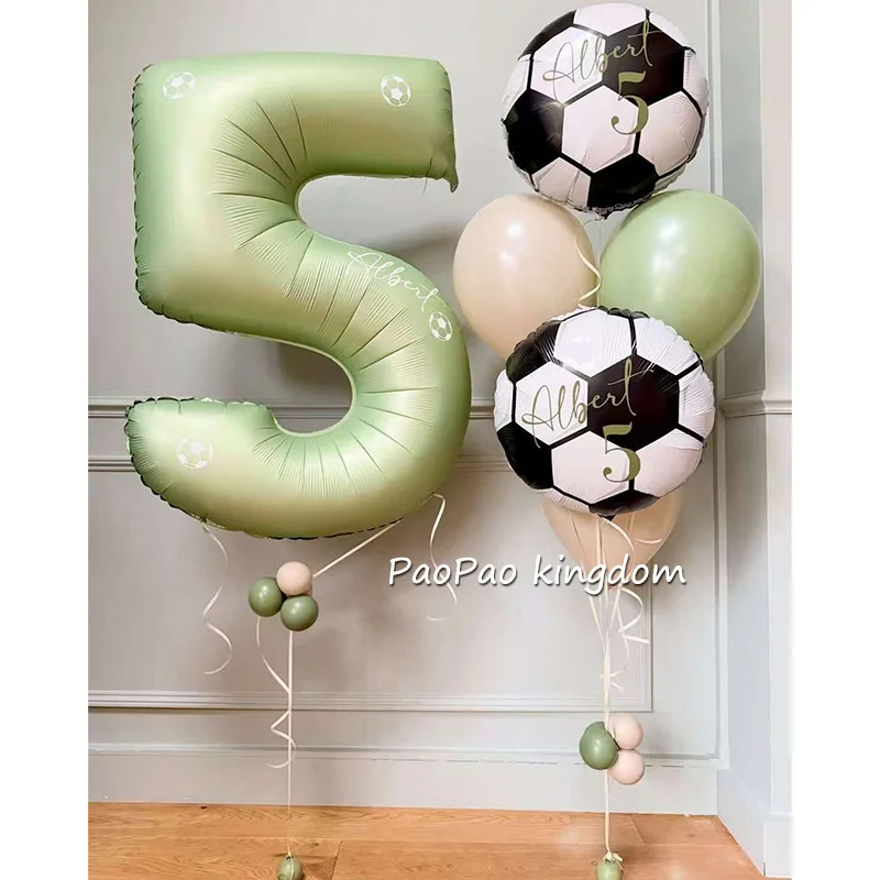 Fußball-Themen Geburtstagsparty Ballons mit Fußball-Folienballons für Jungen Kinder Sport-Themen Geburtstagsparty Dekorationen Zubehör