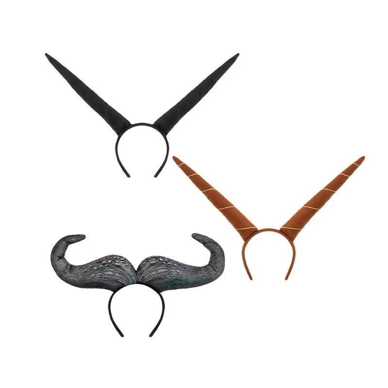 

Fashionable Horn Headwear Kids and Adults Headbands Themed Event Cosplay Gears for Themed Parties and Make Up Drop shipping