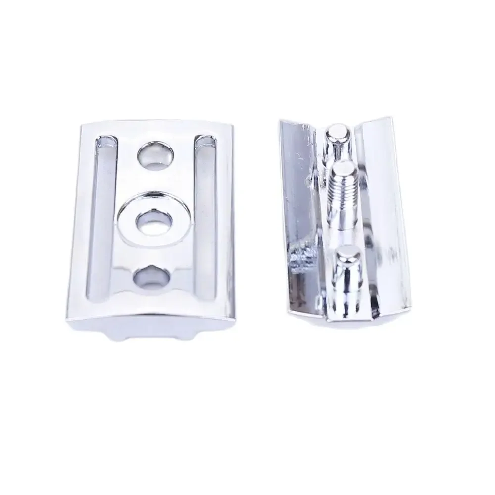 YAQI винтажная хромированная зубчатая бритвенная головка с двойным лезвием для мужчин, портативная дорожная бритвенная головка в стиле минимализм