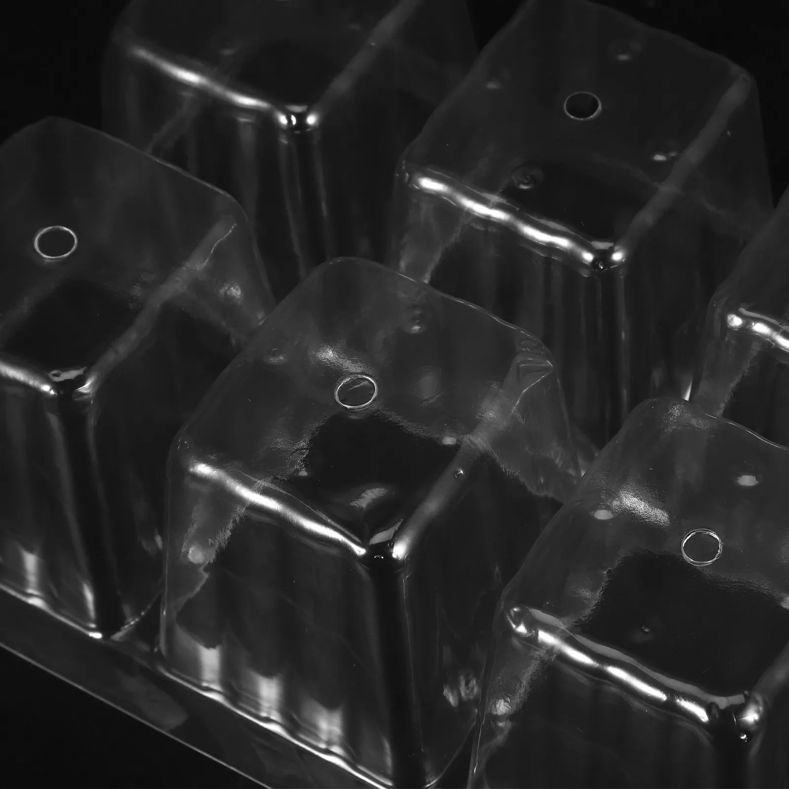 30Pcs Clear Plastic Seed Starting Trays 6-Cell Drainage Holes for Seedling Growth Monitoring Healthy Root Development Vegetable