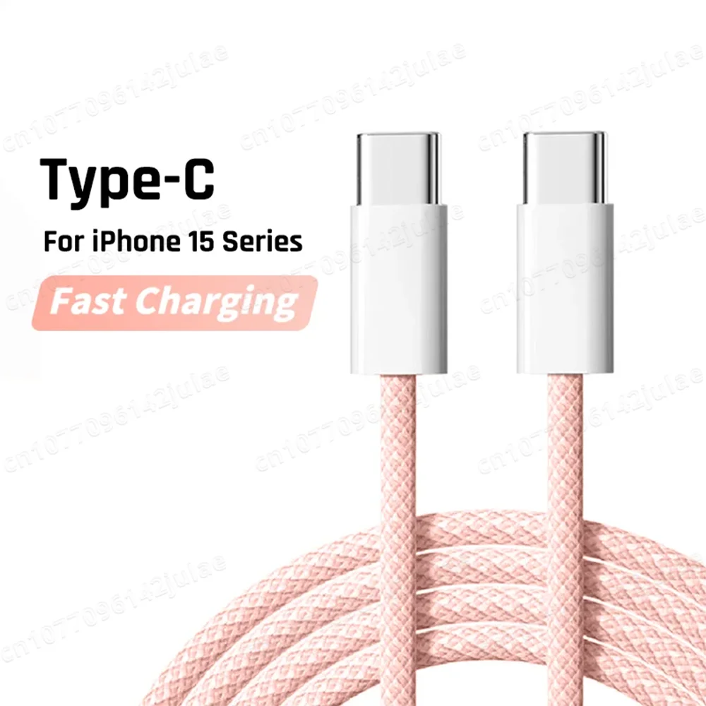 NNBILI USB C auf Typ C Farbkabel für iPhone 16 17 60 W Schnellladung für Huawei Xiaomi Samsung Typ C Weben Kabelzubehör