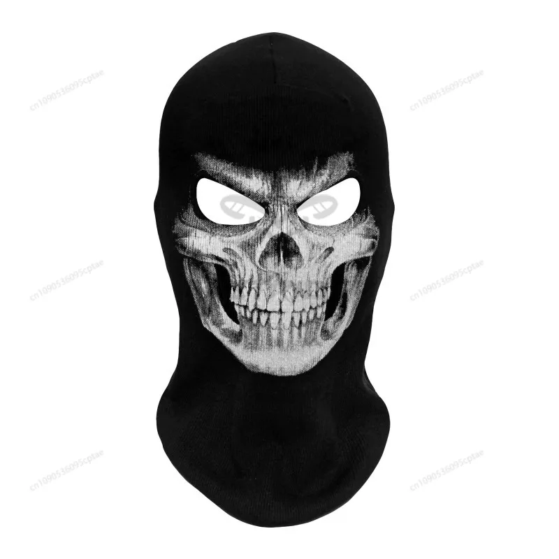 

Мотоциклетная Балаклава с принтом черепа, полнолицевая маска, ветрозащитная лыжная грелка для головы и шеи, велосипедный байкерский капюшон, мужская подкладка для шлема