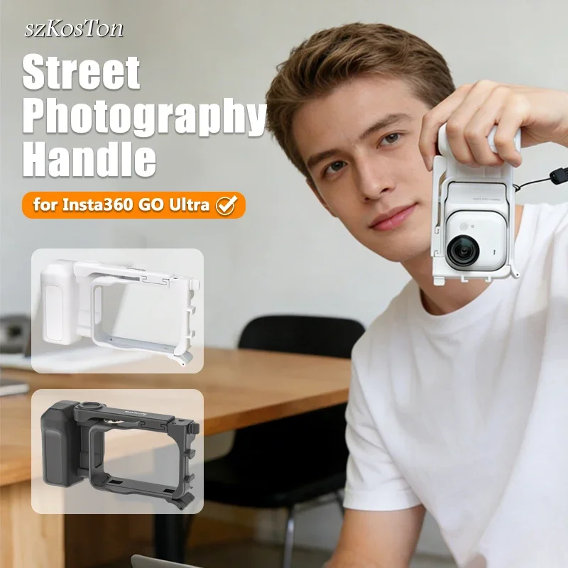 

Shooting Hand Grip for Insta360 GO Ultra Anti-slip Handle Quick Release Mount Frame For Insta360 GO Ultra Accessories
