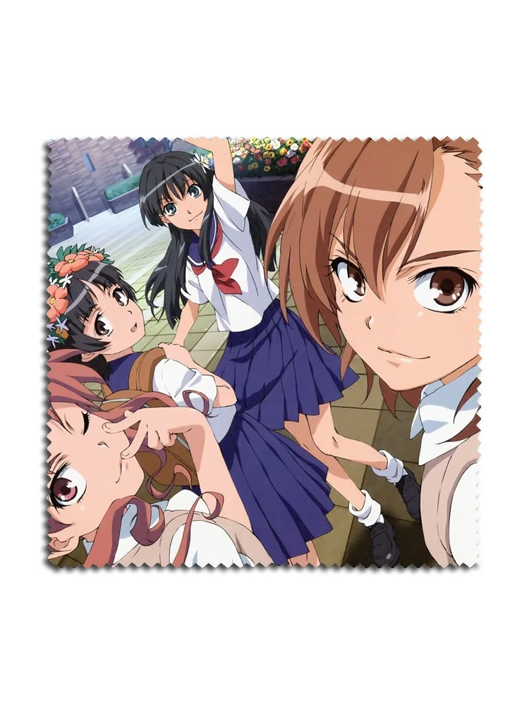 1pc Anime Misaka Mikoto Flannel Glasses Clean Cloth