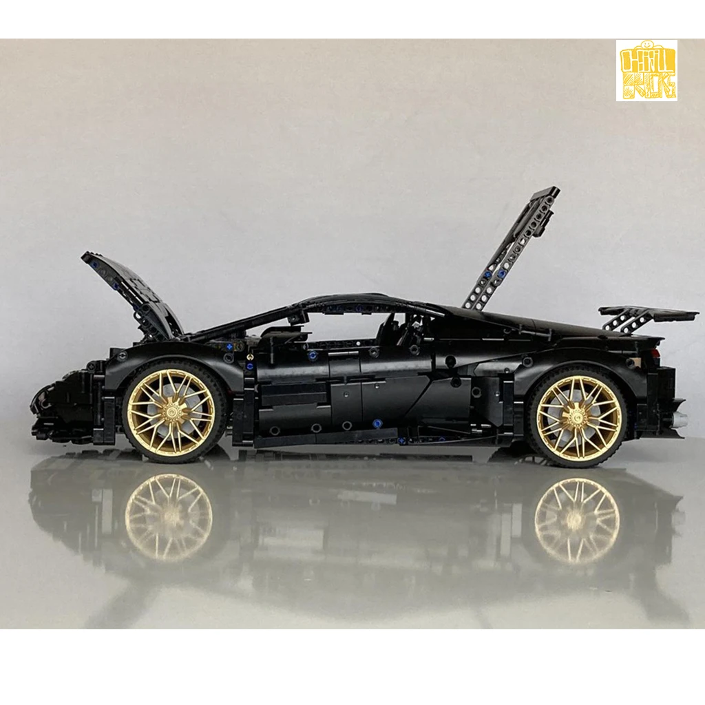 Moc Tt042 1:8 Technic L-H Supercar Model Met Pdf Tekeningen Bouwstenen Kids Diy Speelgoed Verjaardag Kerstcadeaus