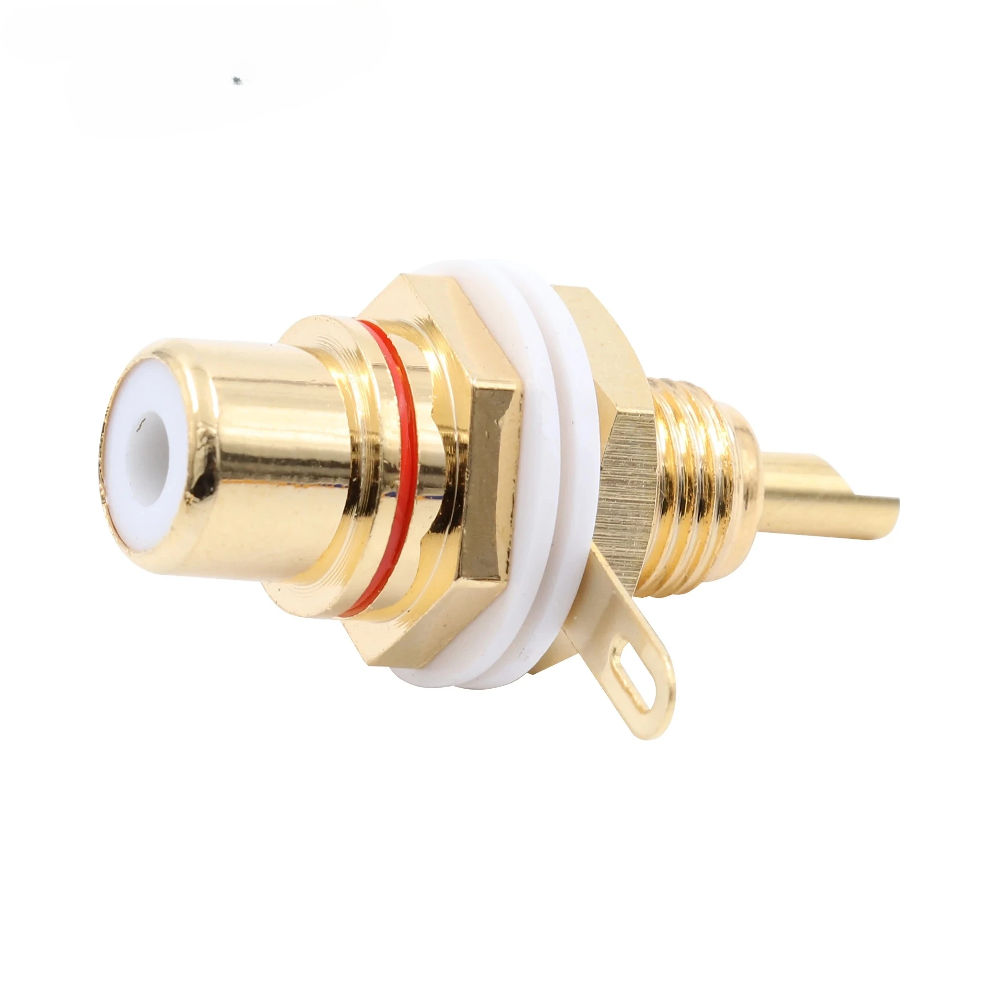 4- 20PCS RCA Female Socket Lotus Connector Chassis Panel Mount Adapter Audio Terminal Plug 3.5mm AV Plug Gold Plated
