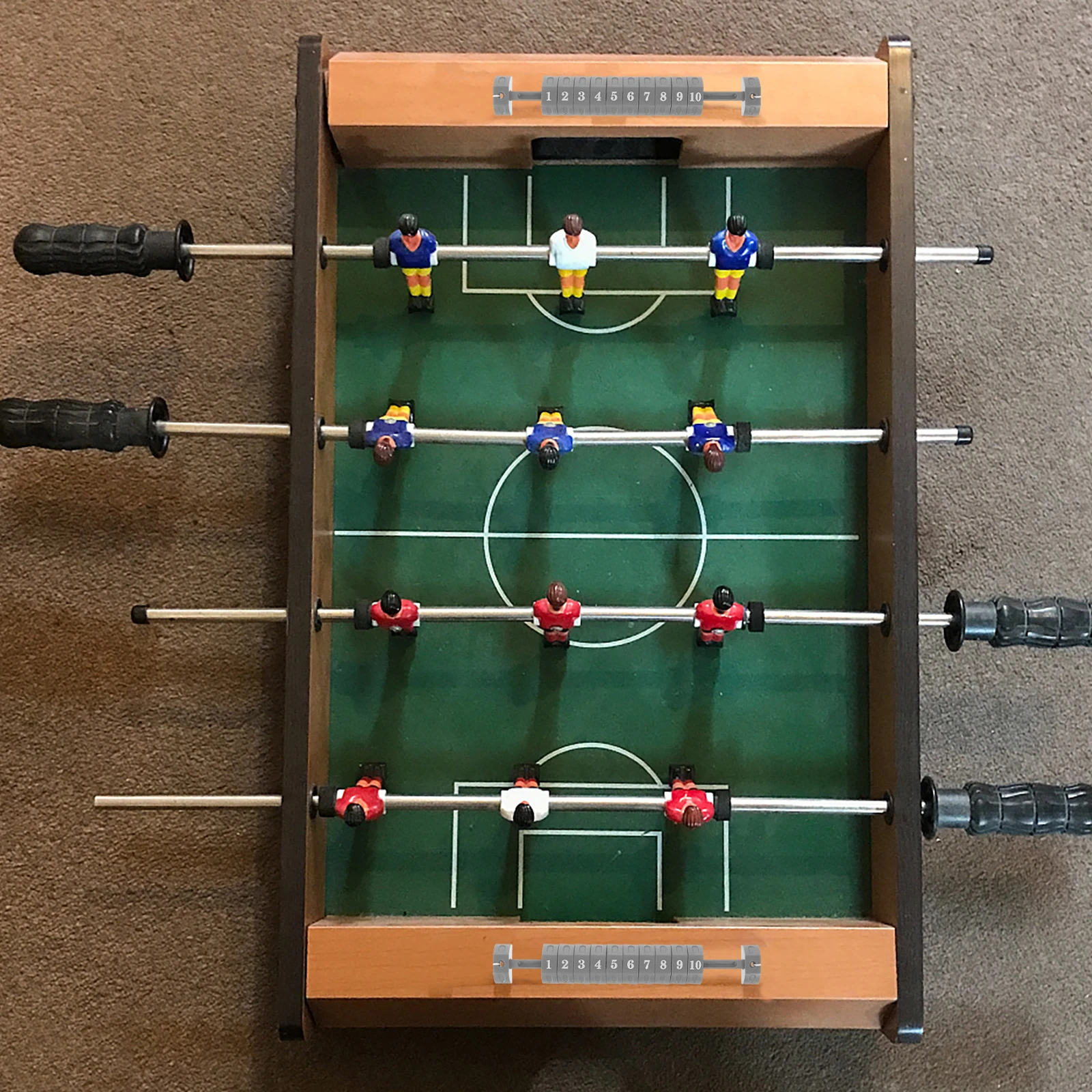 

2pcs Blue Boat Shape Grid Score Keeper for Foosball Tables Portable Counter Table Soccer Game Supplies Scores Marker