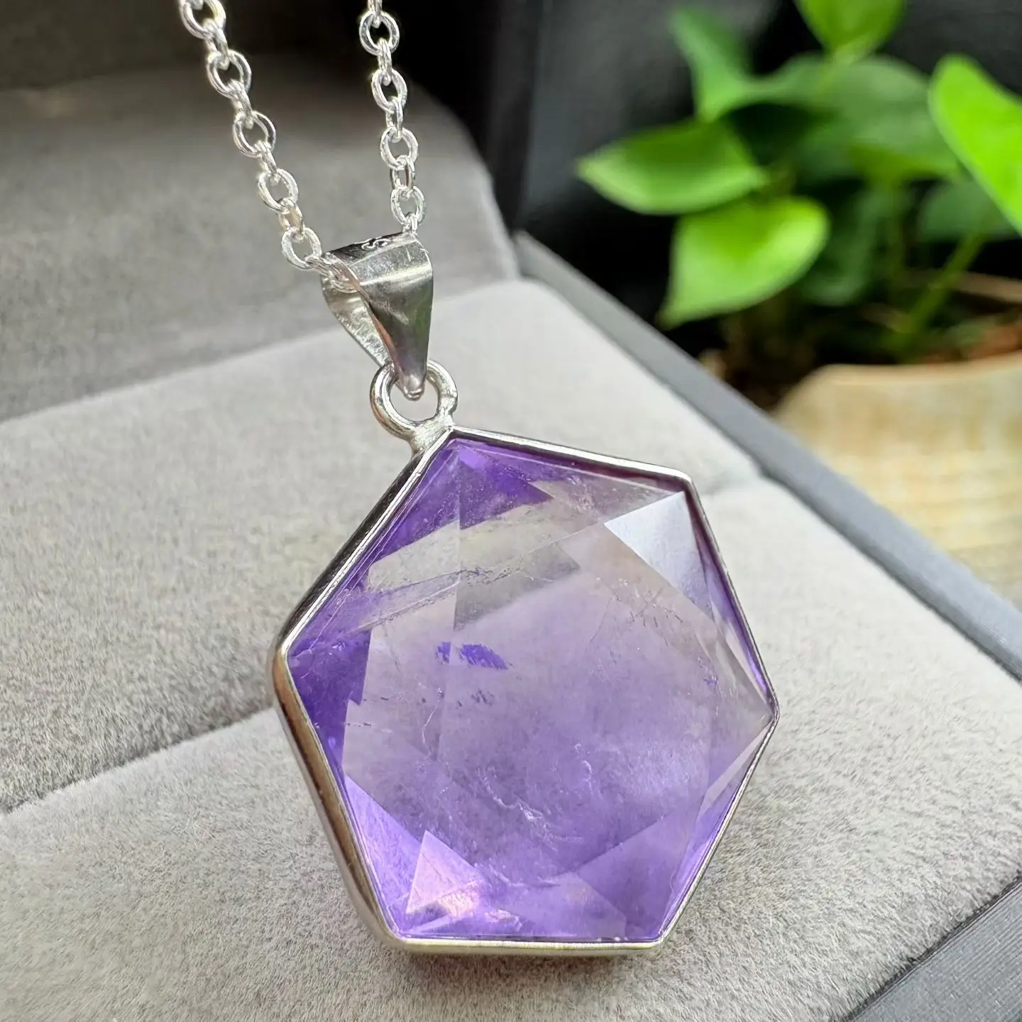 1 Pc Natural Amethyst Citrine Ametrine Hexagram Pendant 925 Sterling Silver Approx 20MM Reiki Healing Stone Jewelry Gift
