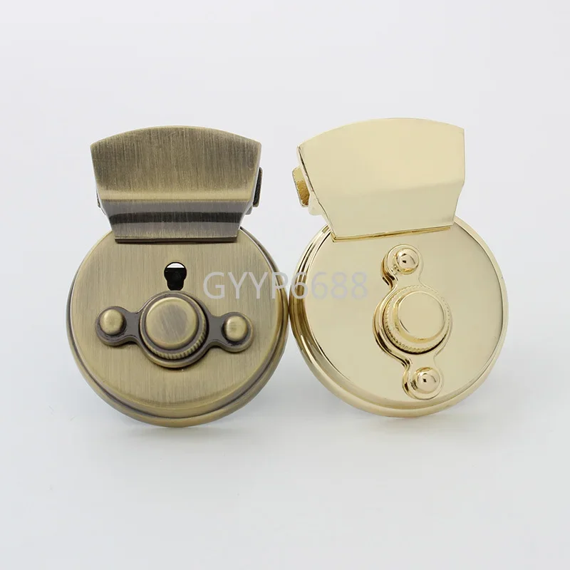 1-20sets 3 colors 38*48mm Wholesale Metal Trunk Locks ,alloy big push lock for DIY women handbags metal purse accessories