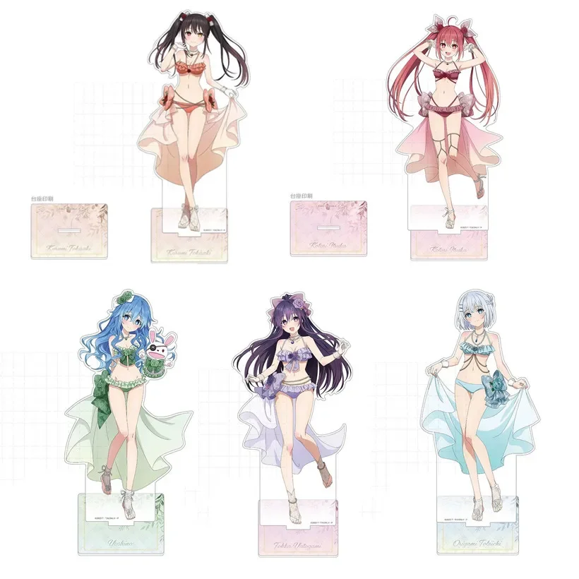 Game Origami Tobiichi Tokisaki Kurumi Kotori Itsuka Yatogami Tohka Acrylic Stand Doll Anime Figure Model Plate Cosplay Toy Gift