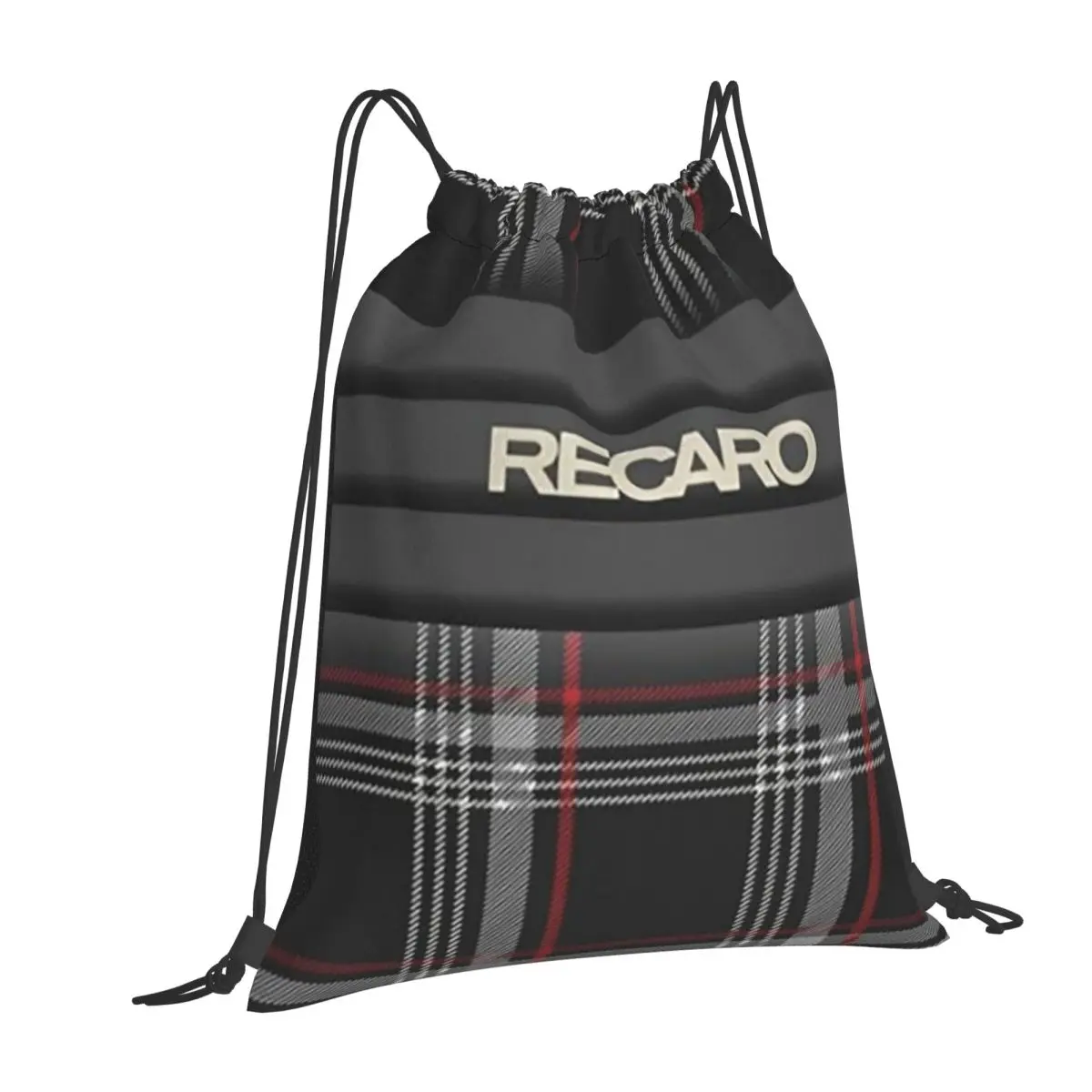 Tartan Plaid Recaros Backpacks Portable Drawstring Bags Storage Bag Book Bags for Man Woman Students view 6