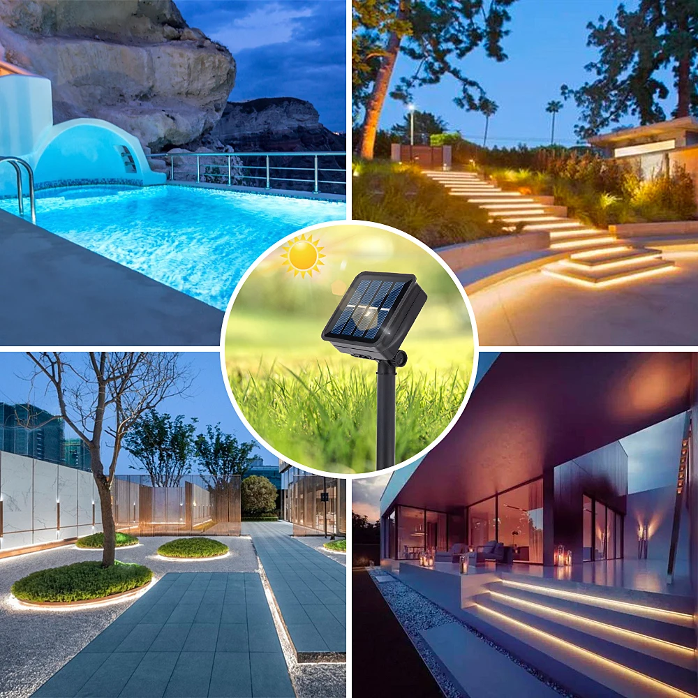 Solar Lights Outdoor Solar Led Strip Garden Lights Decoration Solar Panels Street Garland Solar Outdoor Light Garland