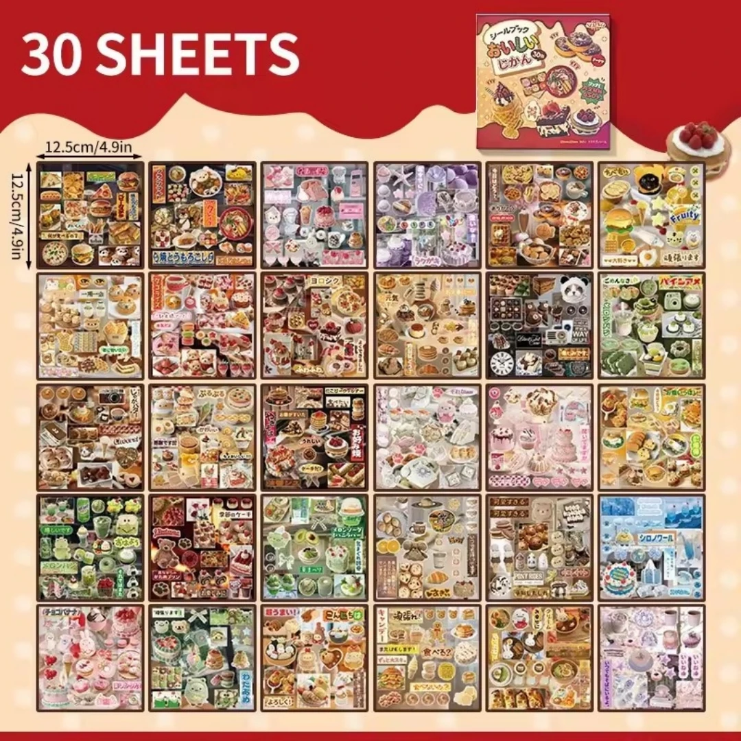 

45 Pages Manga Stickers 800 Stickers Japanese Magazine DIY Diary Book Stickers Set Romantic Memory Cartoon Cute Animal Stickers
