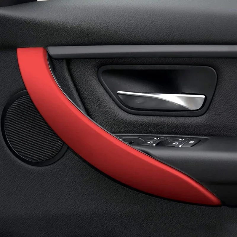 Car interior door handle cover decoration For Bmw  F30 F80 F31 F32 F33 F34 F35 F36 3 4 3gt Series 2012-2018 Carbon  Frame