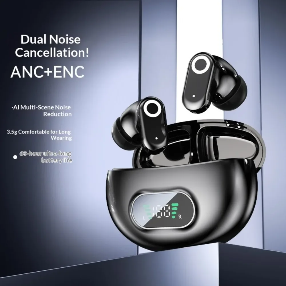Neckband Earphones, Lossless Sound Quality, Noise Cancellation, Long Battery, Non-In-Ear for Sports Running Sleep