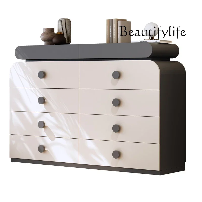 

Французский ретро-шкаф-комод в стиле кремового цвета для гостиной, прихожей, современный шкаф для хранения вещей в спальне X