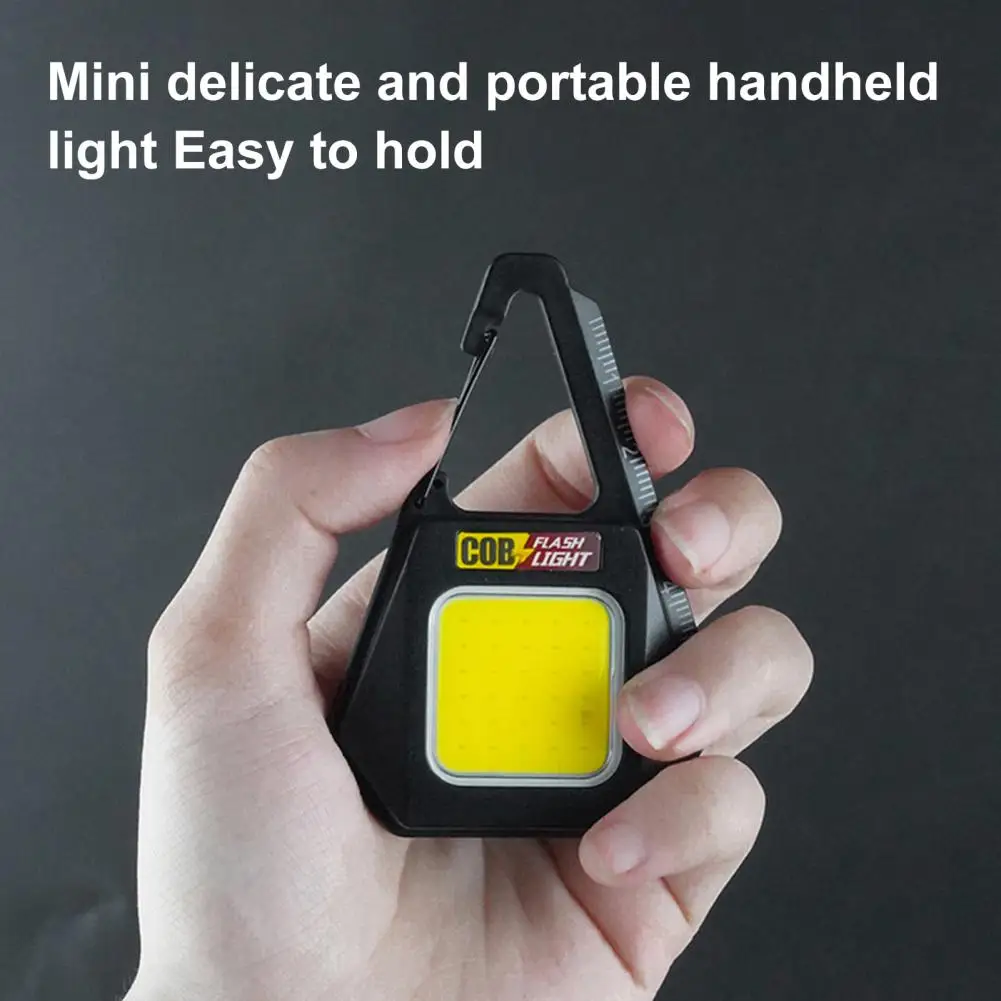 Keychain Work Light Hands-free Flashlight Rechargeable Led Flashlight with Strong Magnet Base 3 Modes 500 Lumens for Emergencies