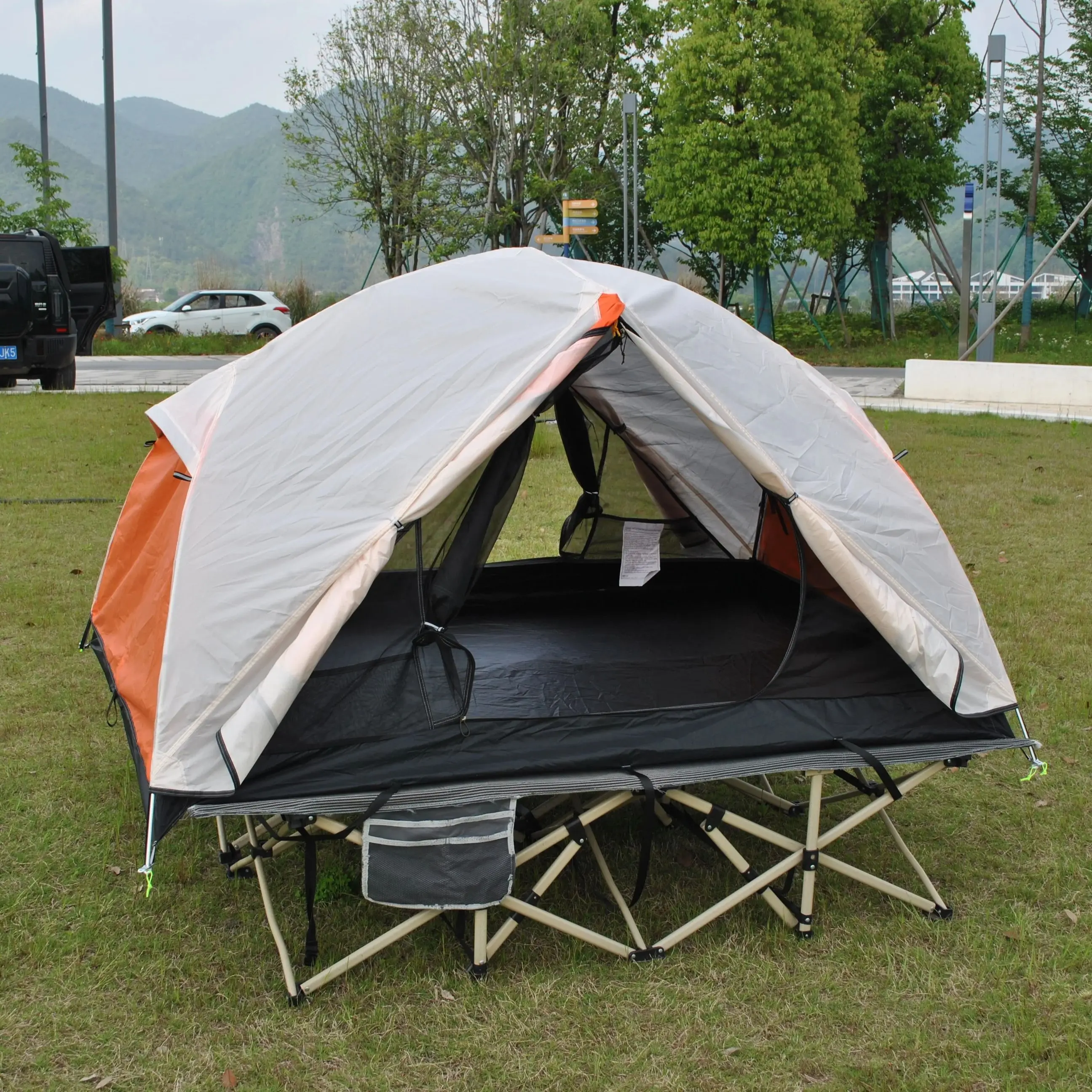 

Aluminum Pole Backpacking Tent Can be Set Up Quickly,Great for Hiking,Fishing,Waterproof Tent Suitable for Travel, Excluding bed