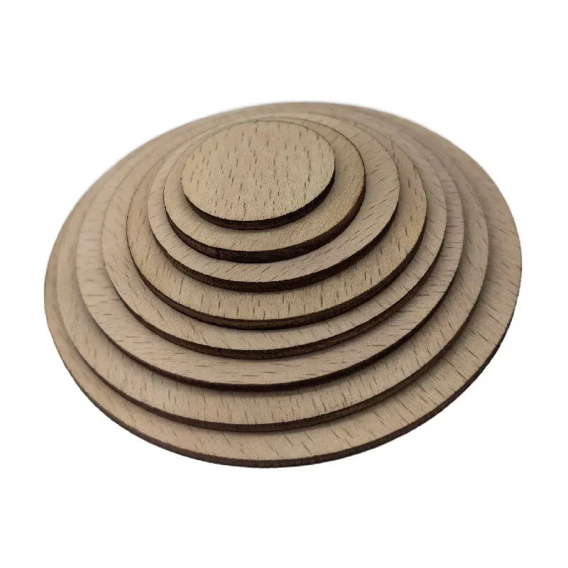 

10pcs Wood Circle Plaque Round Wood Plaque Unfinished Wooden Circle Crafts for Painting Collage Artist Painting Home Decor