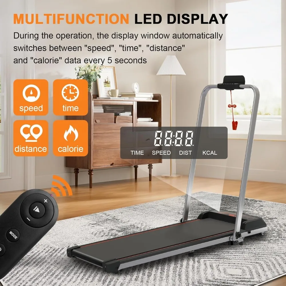 جهاز مشي محمول بقوة 2.5 حصان تحت المكتب مع جهاز تحكم عن بعد قابل للتعديل بنسبة 10% للتمرين المكتبي