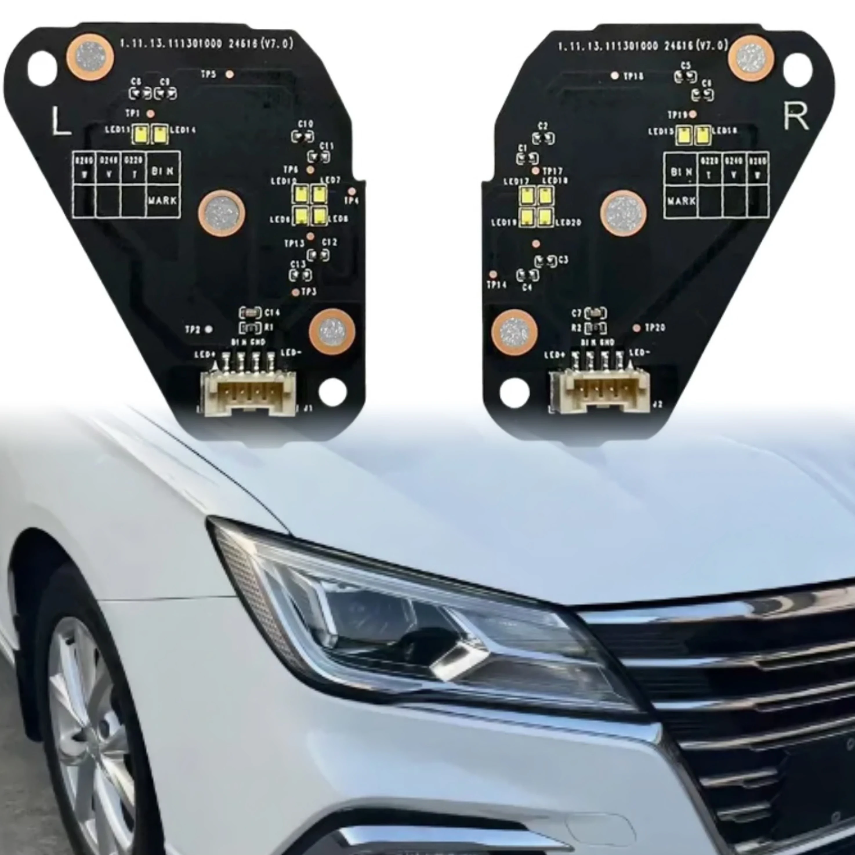 For Roewe i5 MG5 2019 2020 Headlight LED Module DRL Daytime Running Light Source Chip White Angel Eye Board DRL Chip
