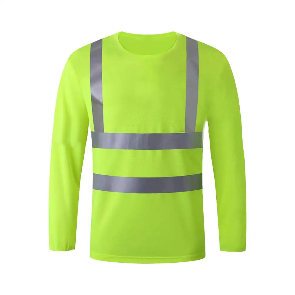 Reflective Safety T-Shirt Reflective Zones High Visibility Shirts Long Sleeve Shirt Construction Work Wear Night Running Shirts