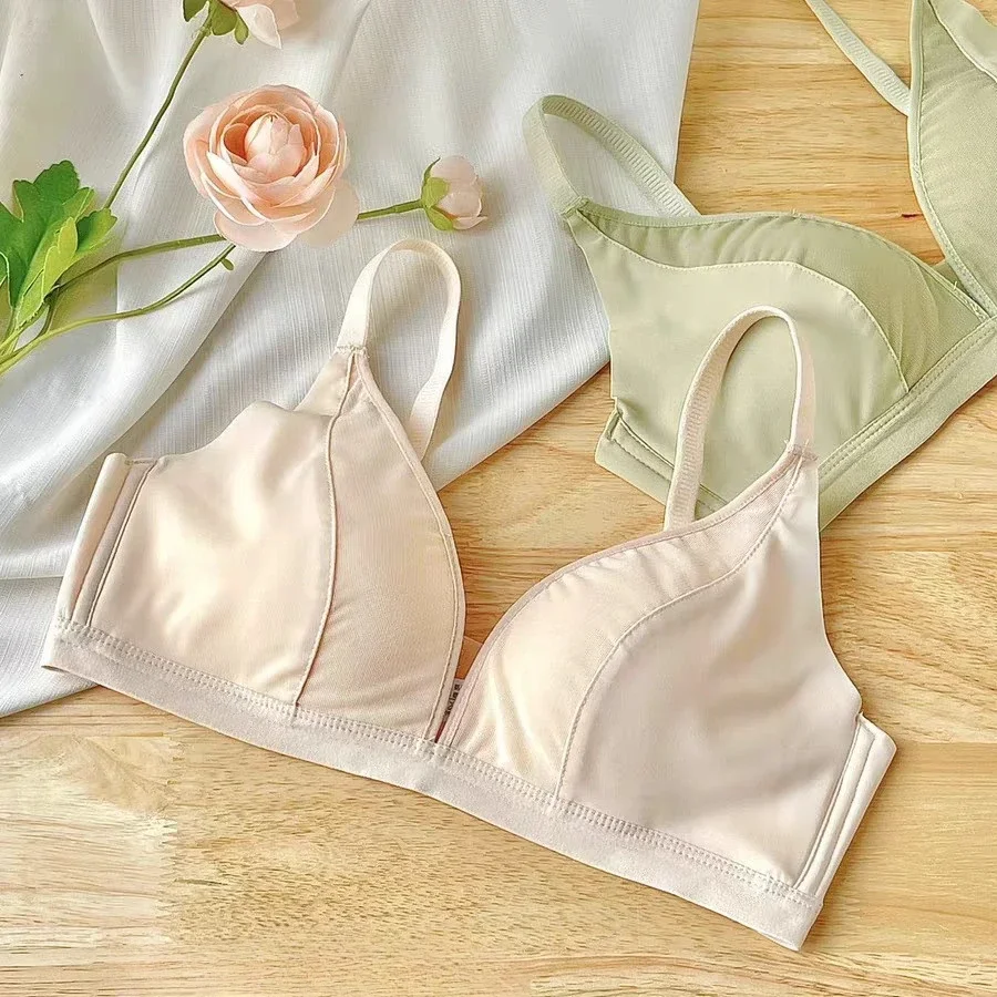 SP&CITY French Triangular Cup Women's Bras Wire Free Comfortable Breathable Sexy Underwear Student Daily Thin Seamless Bralette