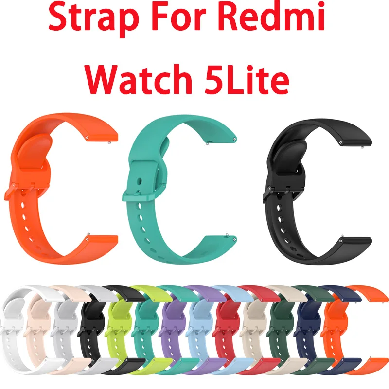 New Creative, Colourful Instagram-style Silicone Strap For Redmi Watch 5 Lite SmartWatch Accesorios 22mm Sport Correa Bracelet