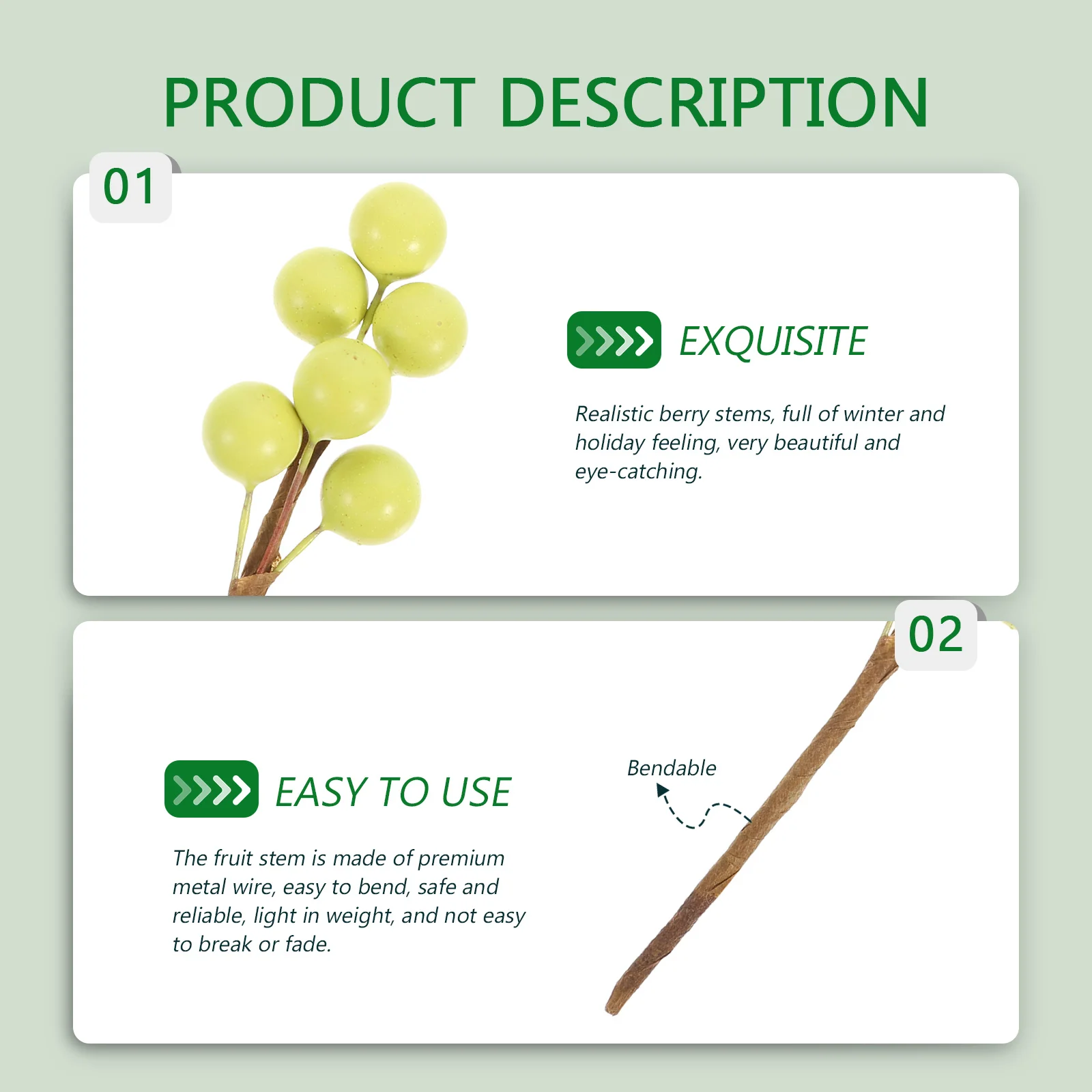 

30Pcs Artificial Berry Branches Christmas Decorations Xmas Tree Picks Holiday Garland Winter Home Decor Festive Party Supplies