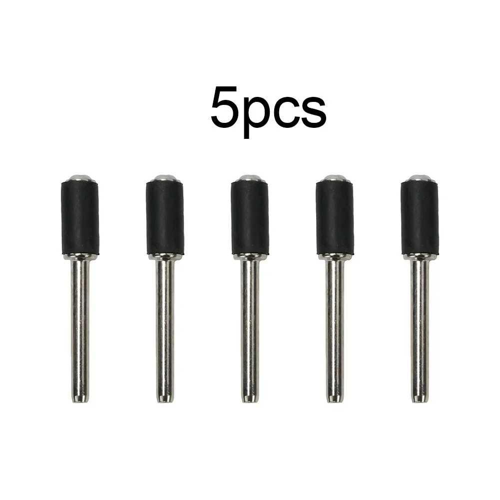 

5Pcs Sanding Mandrels 12.7mm 3.17mm 6.35mm Rubber Shank Mandrels Silver Abrasive Tools Black Drum Sanding Kit Metal Rotary Tools