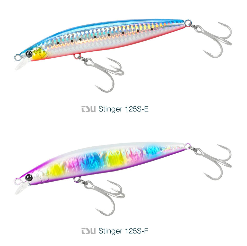 TSURINOYA High Strength Ultra-long Casting Sinking Minnow Stinger 125S 125mm 28g Saltwater Fishing Lure Artificial Hard Baits