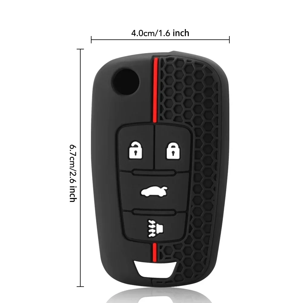 2/3/4/5 BTN Silicone Car Key Case For Buick/Opel For Chevrolet Cruze Epica Lova Camaro Impala Aveo Malibu Sail Orlando