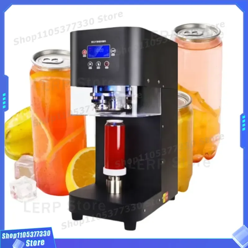 Portable Automatic Pet Can Sealing Machine for Coffee Shop Milk Tea Plastic Aluminum Container Sealer Device Compact Design