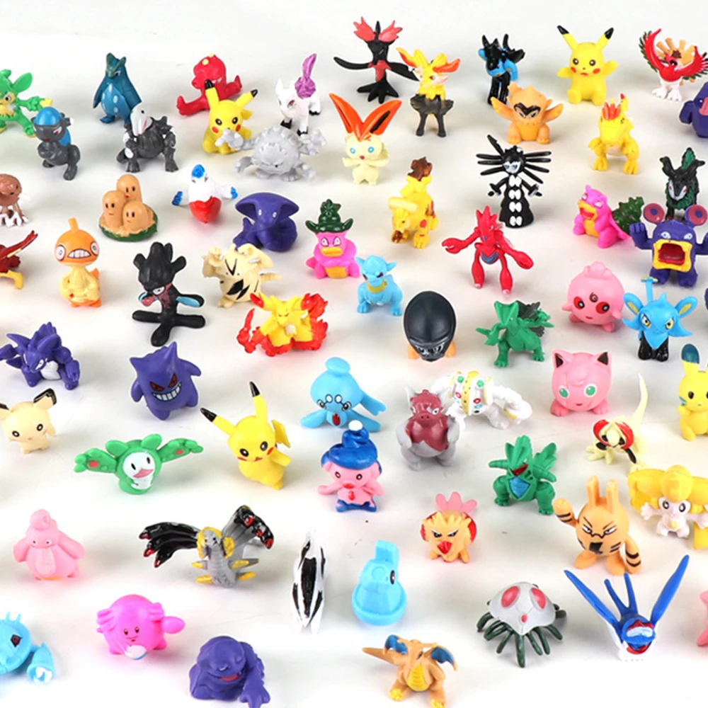 144 w stylu Pokemon figurki Anime Pikachu Model postaci dekoracja ozdobna zbiera zabawki dla prezent bożonarodzeniowy dla dziecka