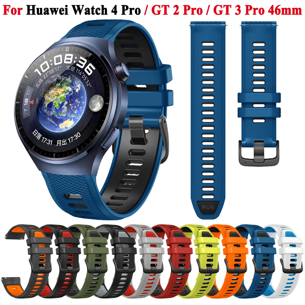 

Ремешок силиконовый для Huawei Watch 4 Pro/GT 4 3 2 Pro 2E, браслет для Huawei Watch GT4 GT3 GT2 Pro, аксессуары для наручных часов, 22 мм