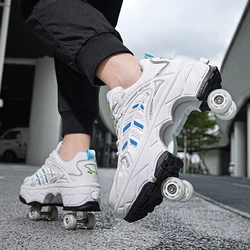 Roller Skate Shoes Kids Boys Girls Children Birthday Toy Gift Women Men 4 Wheels Sport Sneakers