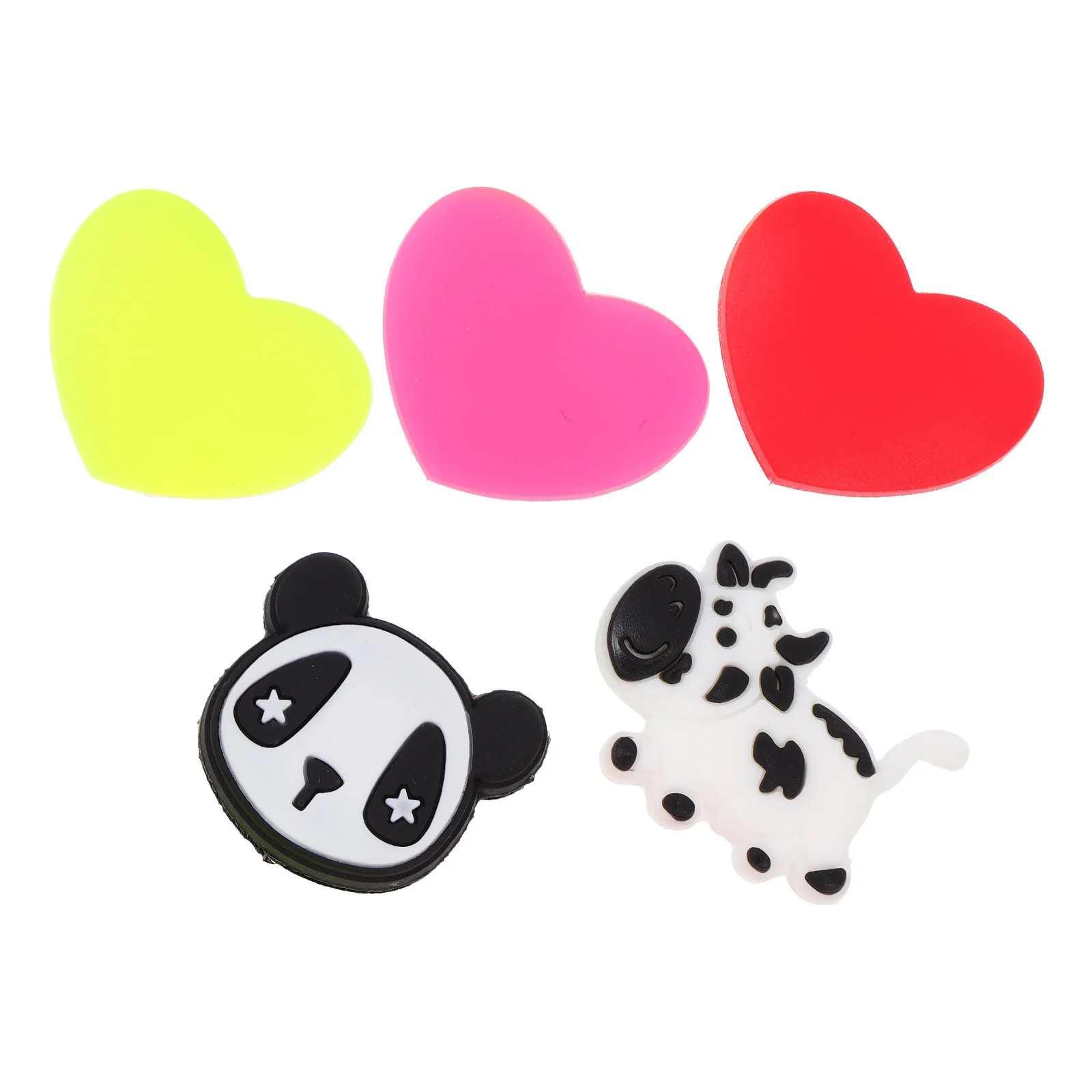 5 قطعة الكرتون امتصاص الصدمات شكل قلب مضرب تنس المرطب سهلة التركيب الاهتزاز المخفض على شكل قلب امتصاص الصدمات #2