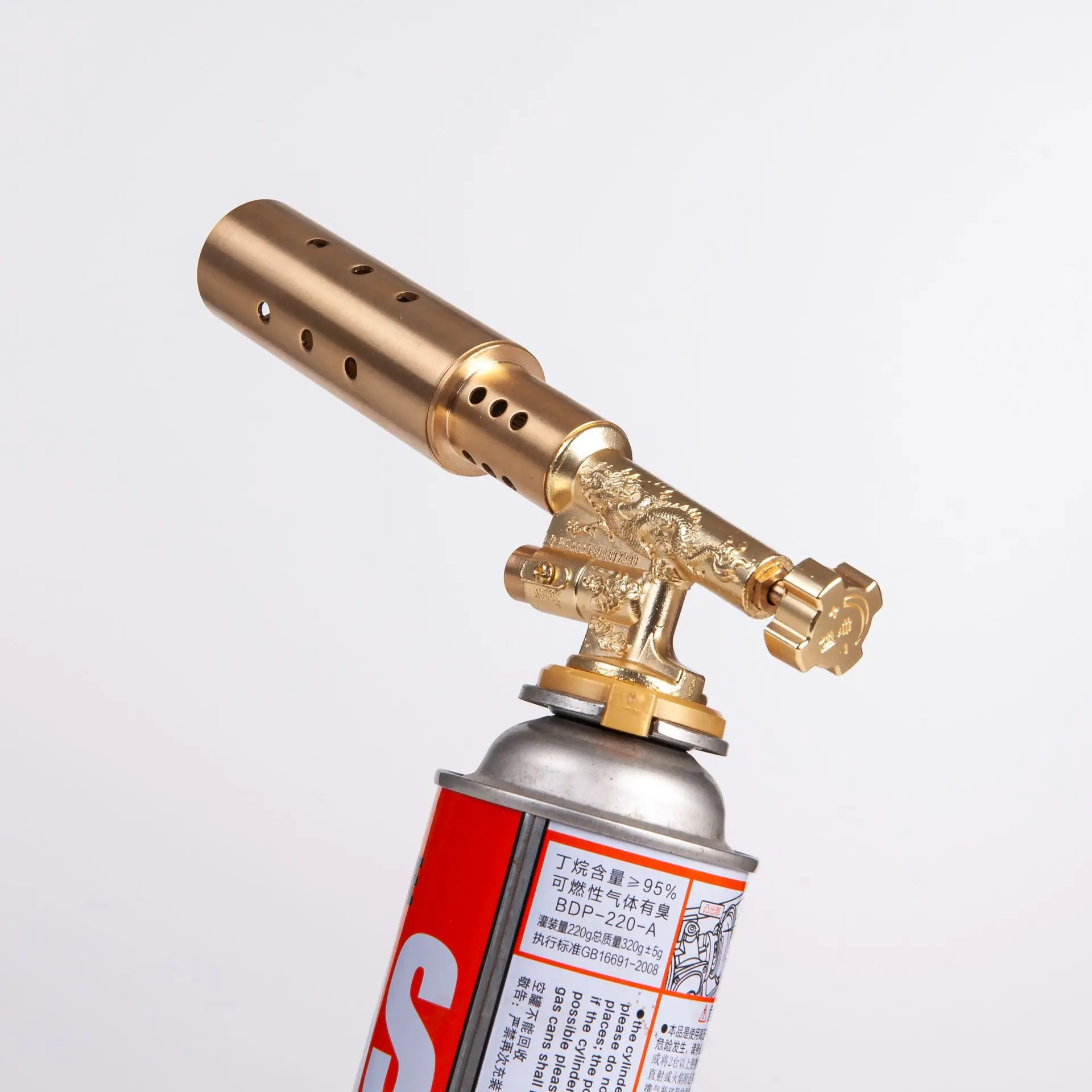 Welding Gas Torch Nozzle Copper Butane Gas Burner Large-Caliber Flame Gun Outdoor Camping BBQ Kitchen Lighter Welding Equipment