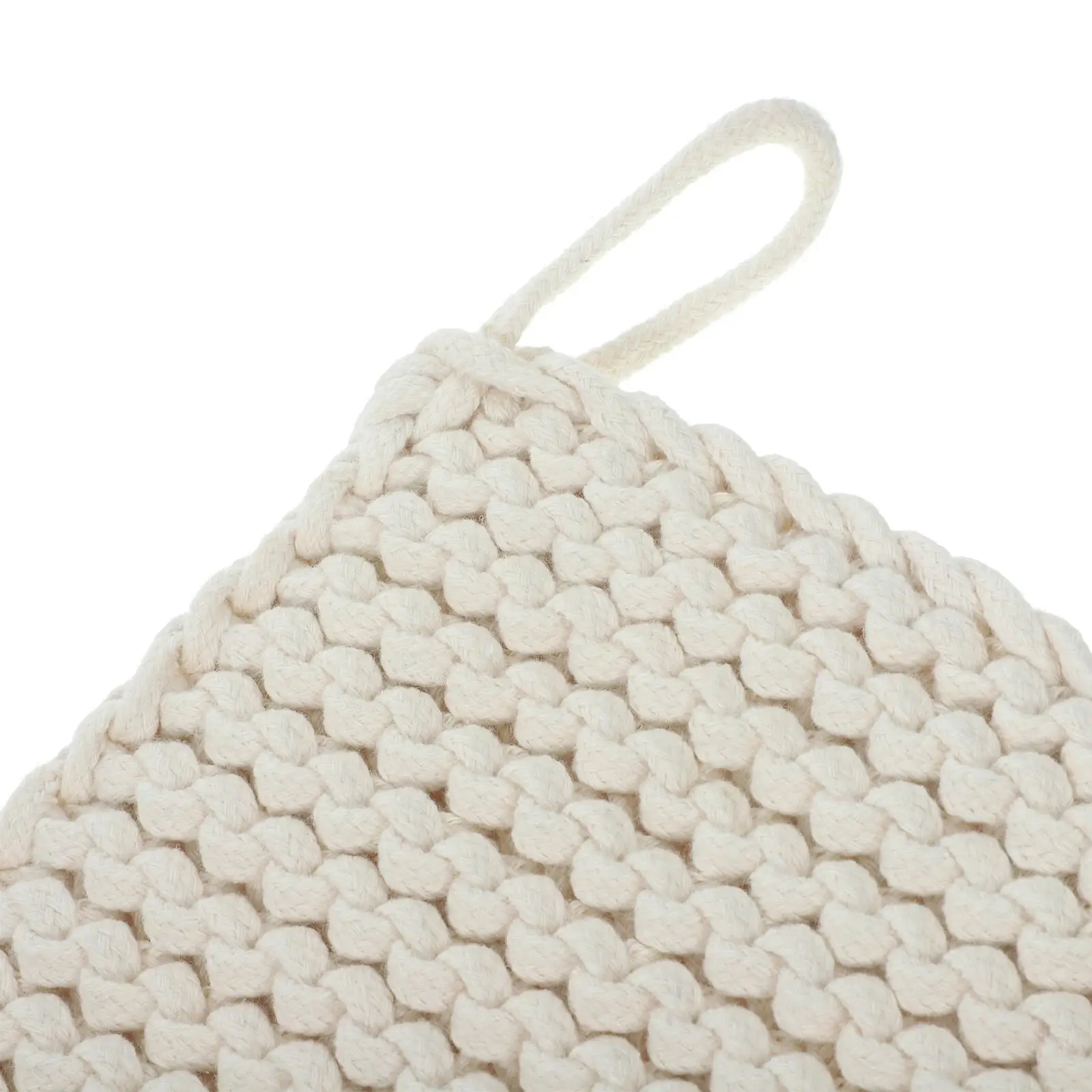 Woven Cotton Coaster Set Heat Proof Macrame Cup Pad Bowl Protector Tabletop Surface Kitchen Dining Decor