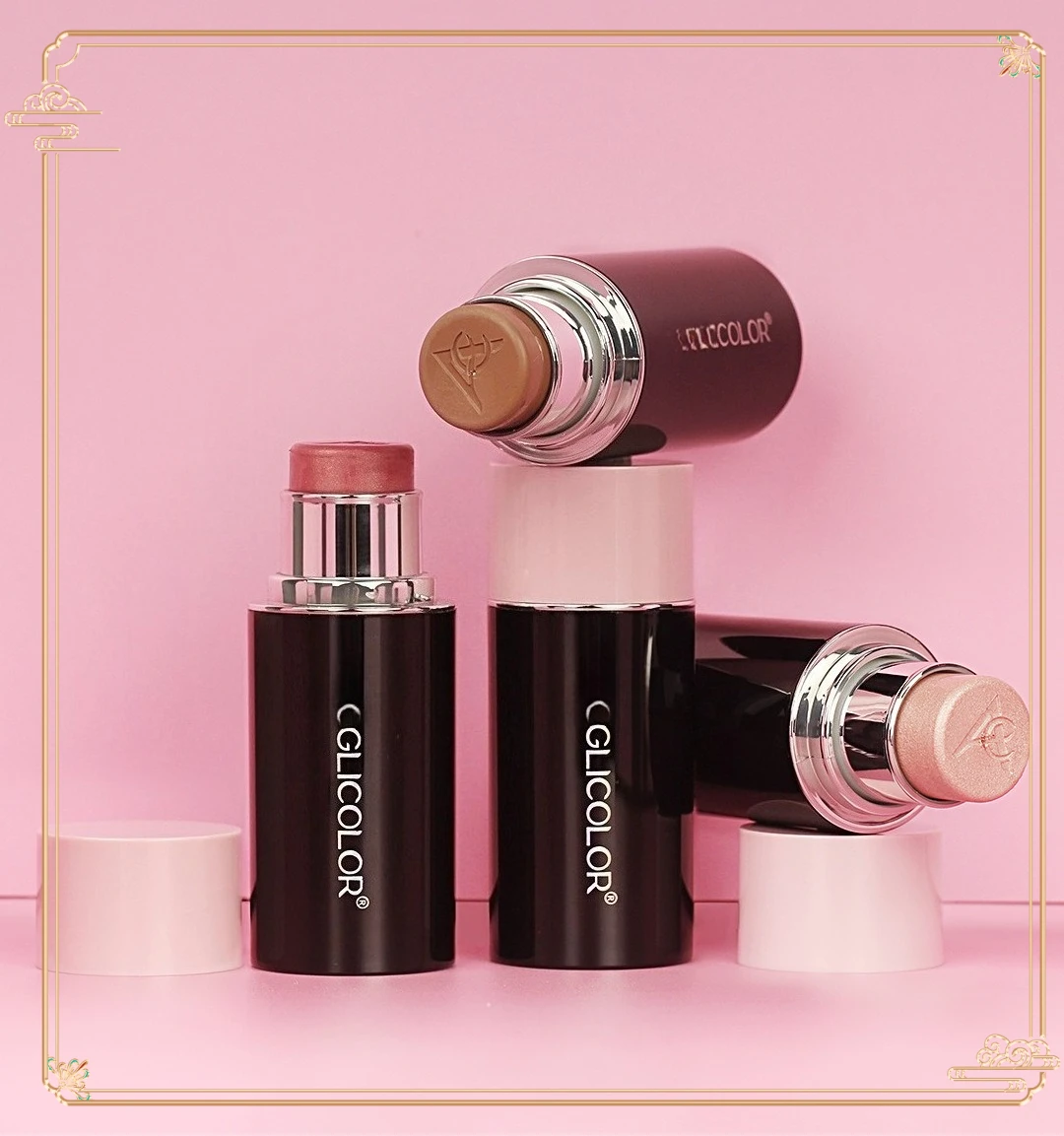 @ ** Kit de maquillage transfrontalier Amazon surligneur bâton correcteur contour naturel Blush bâton vente en gros