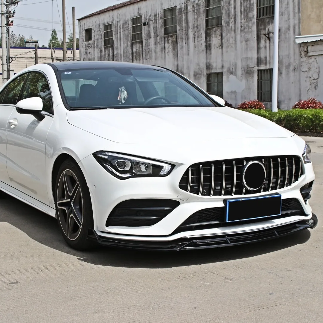 Front Spoiler Splitter Bumper Lip Chin Air Dam Guard Diffuser Body Kit Tuning Accessories For Mercedes Benz CLA C118 2020-2023