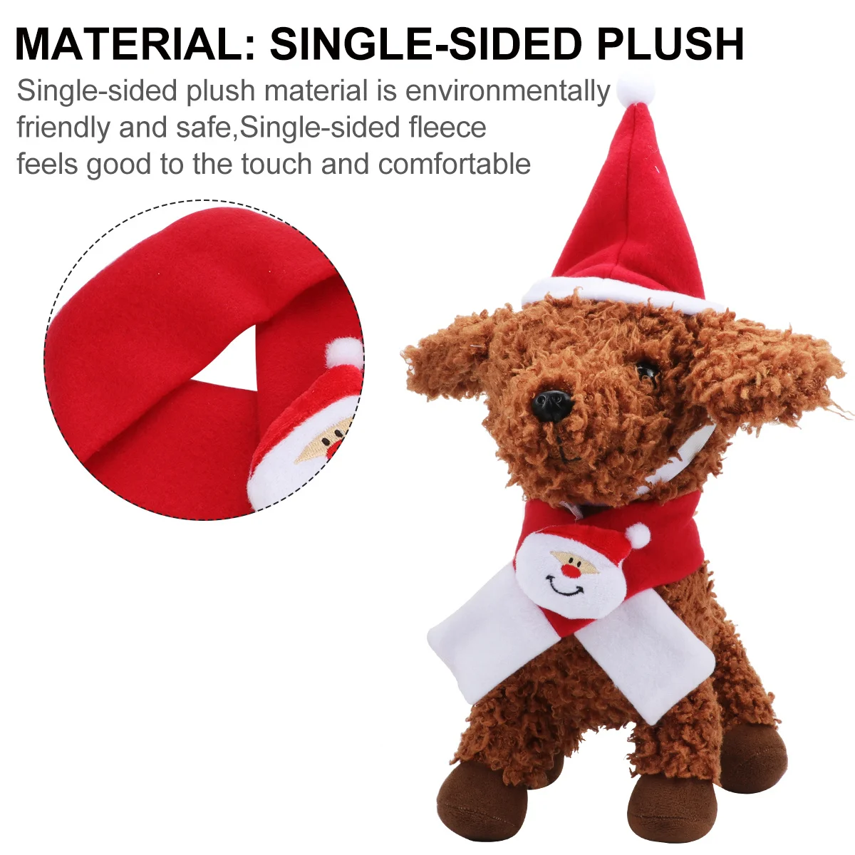 

2Pcs Pet Christmas Hat Scarf Set Creative Xmas Design Warm Soft Comfortable for Kitten Puppy Holiday Party Photo Props