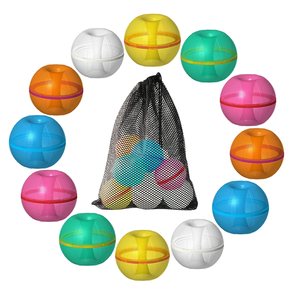 12 stuks magnetische herbruikbare waterbal snelvulballonnen leuk watergevechtspel magnetische hervulbare waterbal zwembad strandbadspeelgoed