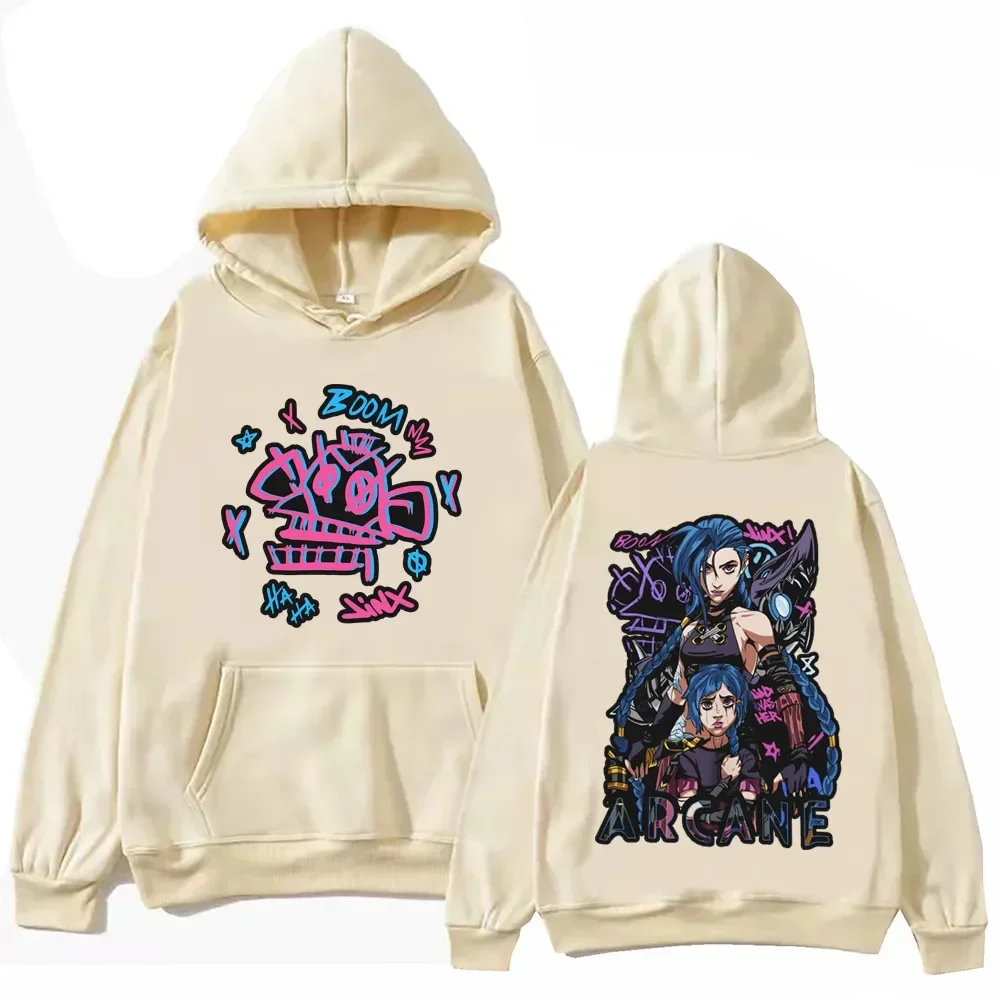 Quente anime arcano hoodie harajuku hip hop pulôver topos moletom fãs presente streetwear feminino/masculino camisolas pullovers com capuz