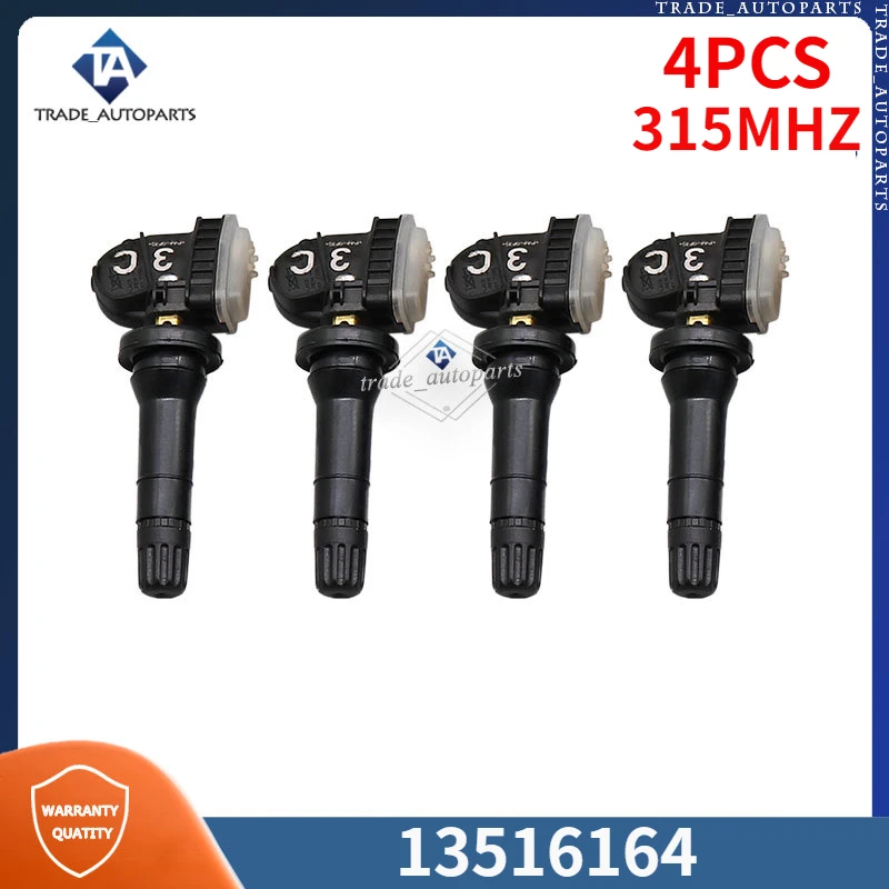 4Pcs/lot Tire Pressure Sensor TPMS 315MHZ 13516164 For 2019 2020 Cadillac Escalade Chevrolet Equinox Malibu GMC Yukon 13598772