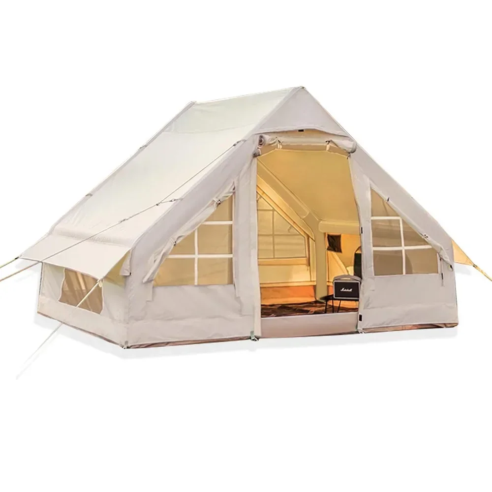 3M Inflatable Camping Tent Cabin Large Space Waterproof Portable Strap Foldable No Construction Required